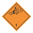 Знак перевозки опасных грузов «Класс 1. Взрывчатые вещества и изделия» (пленка, 250х250 мм)